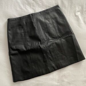 Forever 21 black leather skirt, size: large